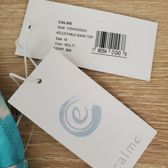 Johnny Was Calme Adjustable Bikini Top and Hipster Bottom Set Medium - Picture 10 of 16